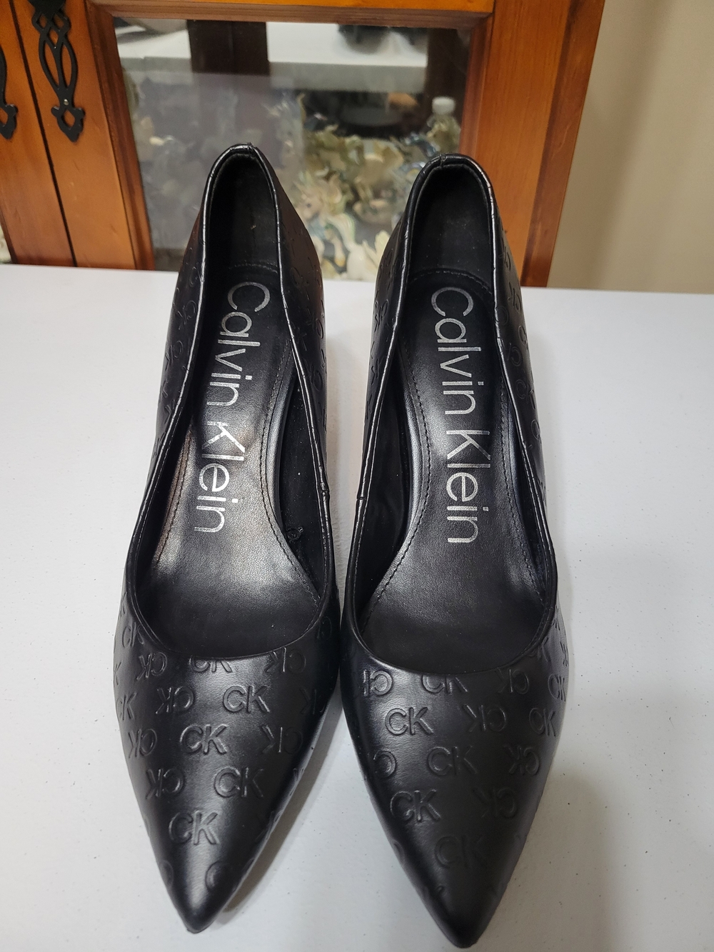 Calvin Klein Women's Black Pointed-Toe Pumps